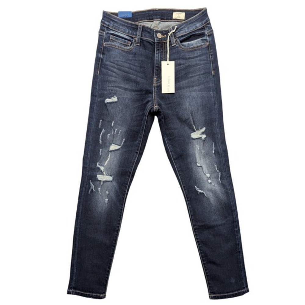Bridge by GLY Buckle Curvy High Rise Ankle Skinny Distressed Jeans BG5400A 27